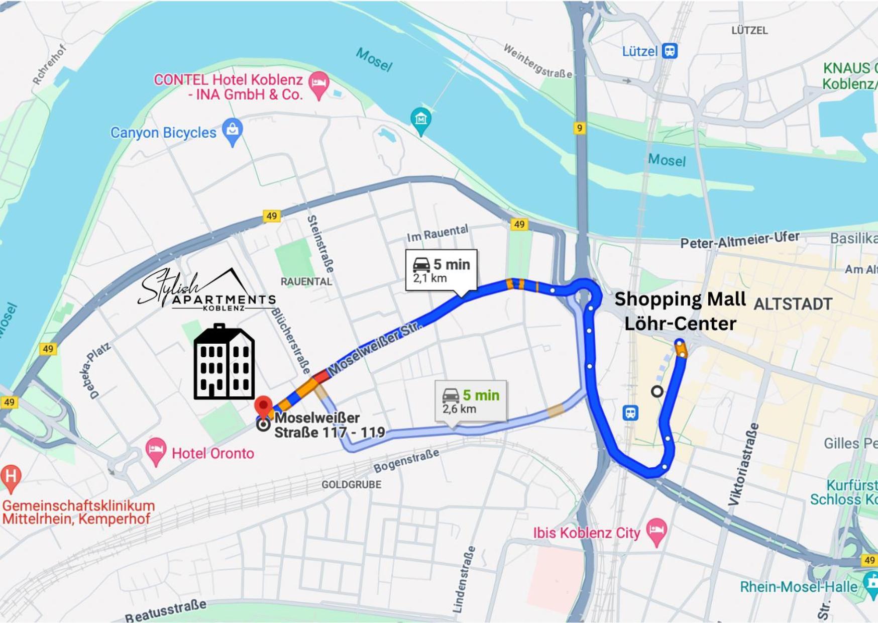 New York Apartment - Fuer Freunde & Familien, Stadtnah, Parkplatz, E-Ladestation, Gitterbox Fuer Fahrraeder, Fitnessstudio, Digitale Gaestemappe Mit Restaurant- Und Unternehmenstipps Koblenz  Eksteriør billede